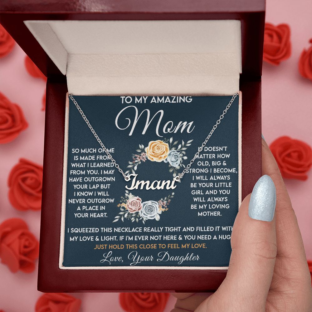 Amazing Mom - Learned From You copy custom name necklace