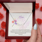 Purple Watercolor Minimalist Mother's Day Card (Square) (1000 × 1000 px) custom name necklace
