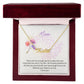 Purple Watercolor Minimalist Mother's Day Card (Square) (1000 × 1000 px) custom name necklace