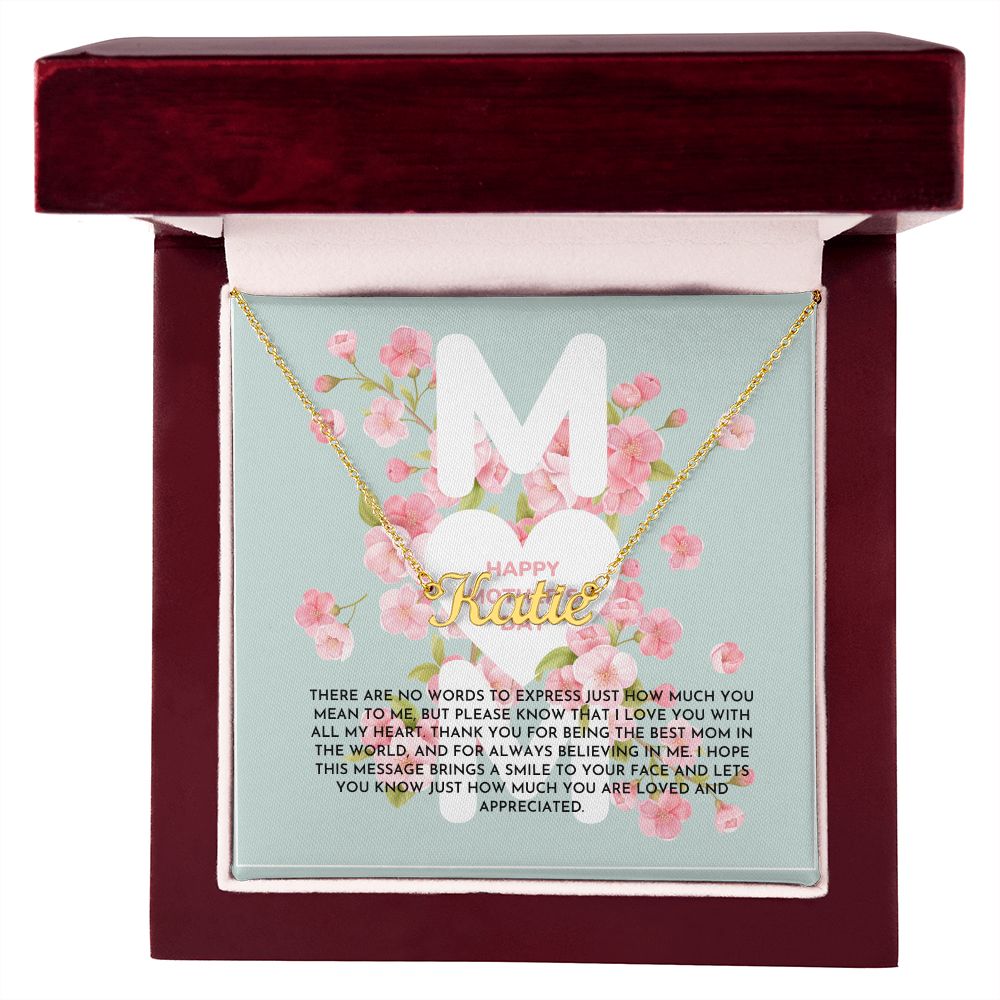 Blue and Pink Floral Spring Mother's Day Card (1000 × 1000 px) (1) custom name necklace