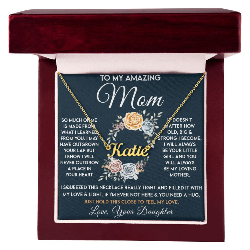 Amazing Mom - Learned From You copy custom name necklace