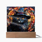 Halloween-Black Cat-Acrylic Square