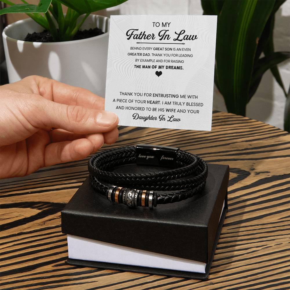 Father In Law - Raising The Man Love You Forever Bracelet