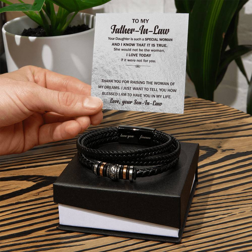 Father In Law - Thank You For Raising Love You Forever Bracelet