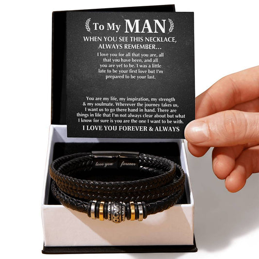 To My Man - Always Remember Love You Forever Bracelet