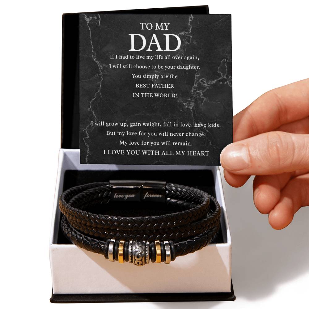 The Best Father In The World Love You Forever Bracelet