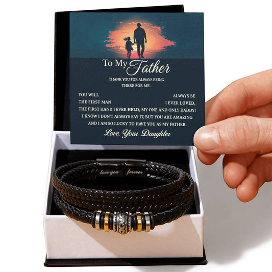 To My Father - Always Loved Love You Forever Bracelet