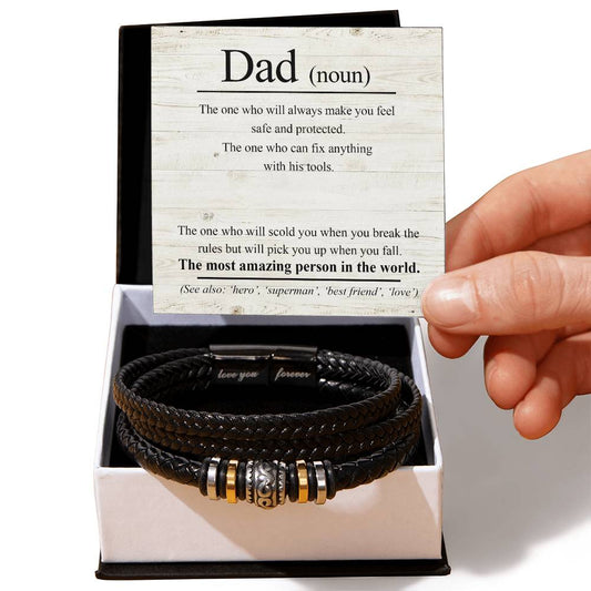 Dad Noun Love You Forever Bracelet