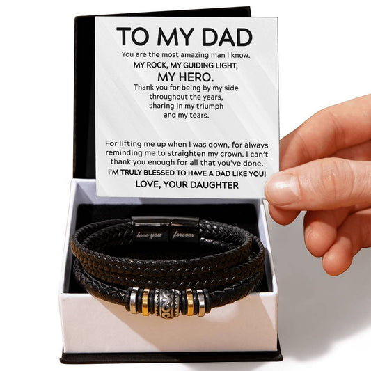 To My Dad - My Guiding Light Love You Forever Bracelet