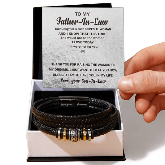 Father In Law - Thank You For Raising Love You Forever Bracelet