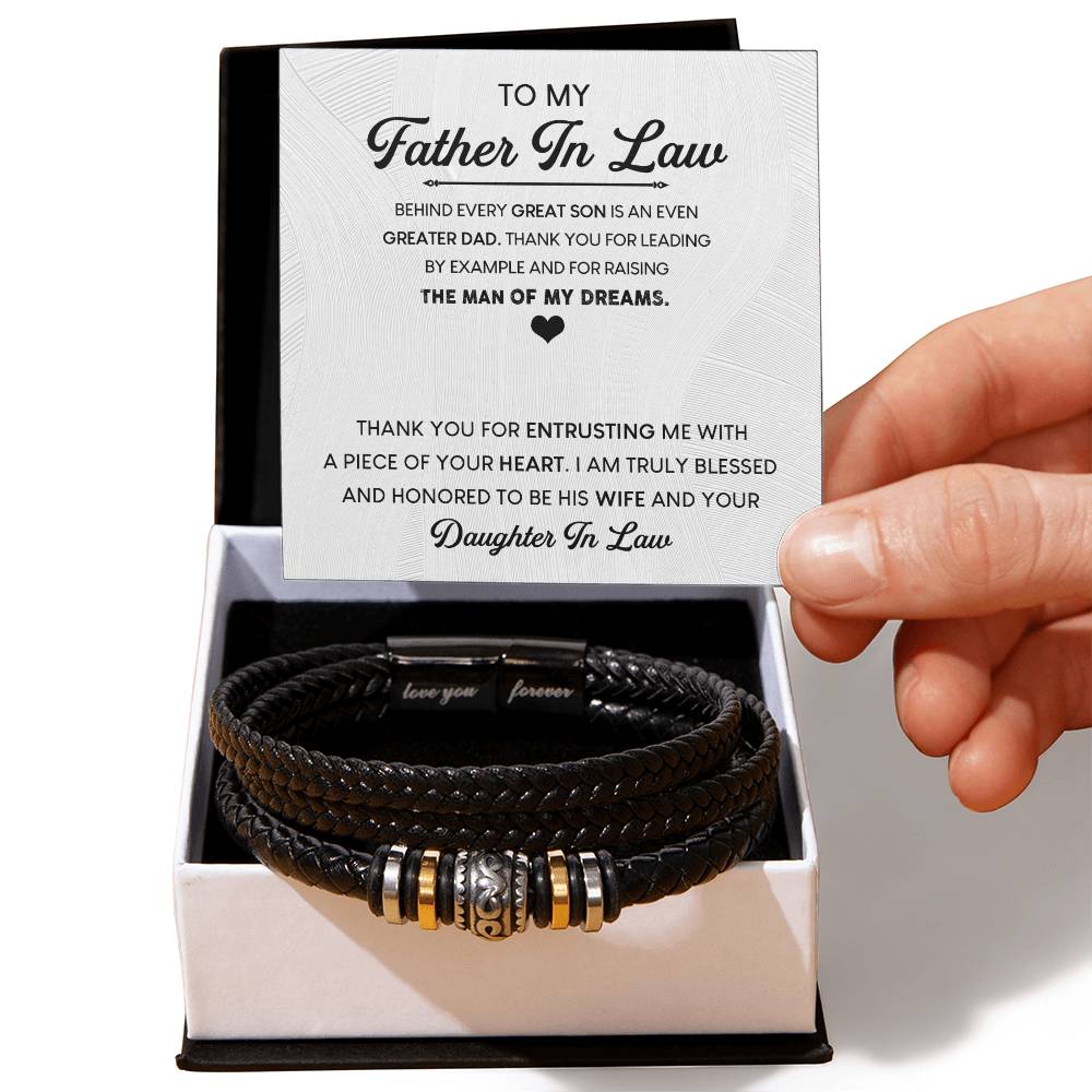 Father In Law - Raising The Man Love You Forever Bracelet