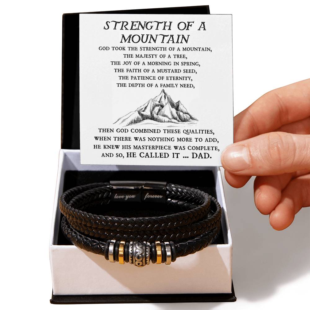 Strength Of A Mountain Love You Forever Bracelet