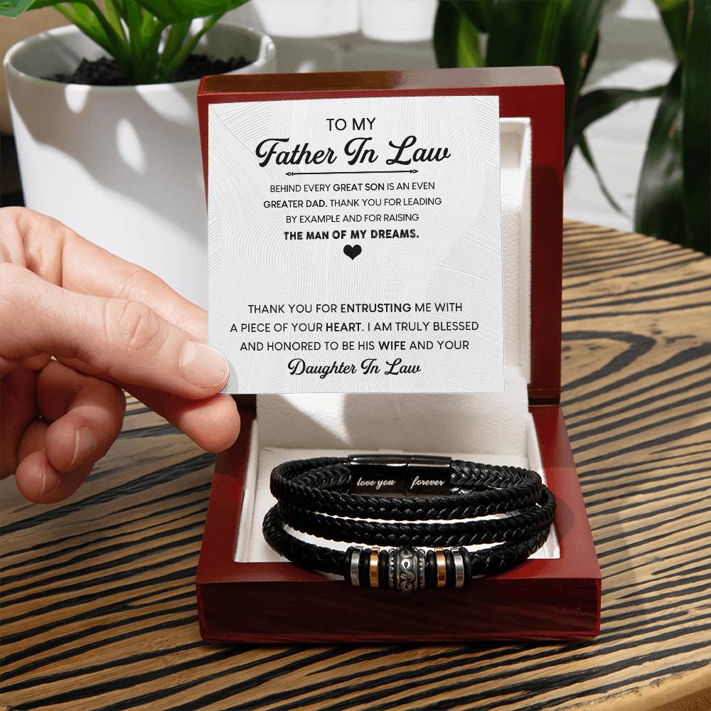 Father In Law - Raising The Man Love You Forever Bracelet