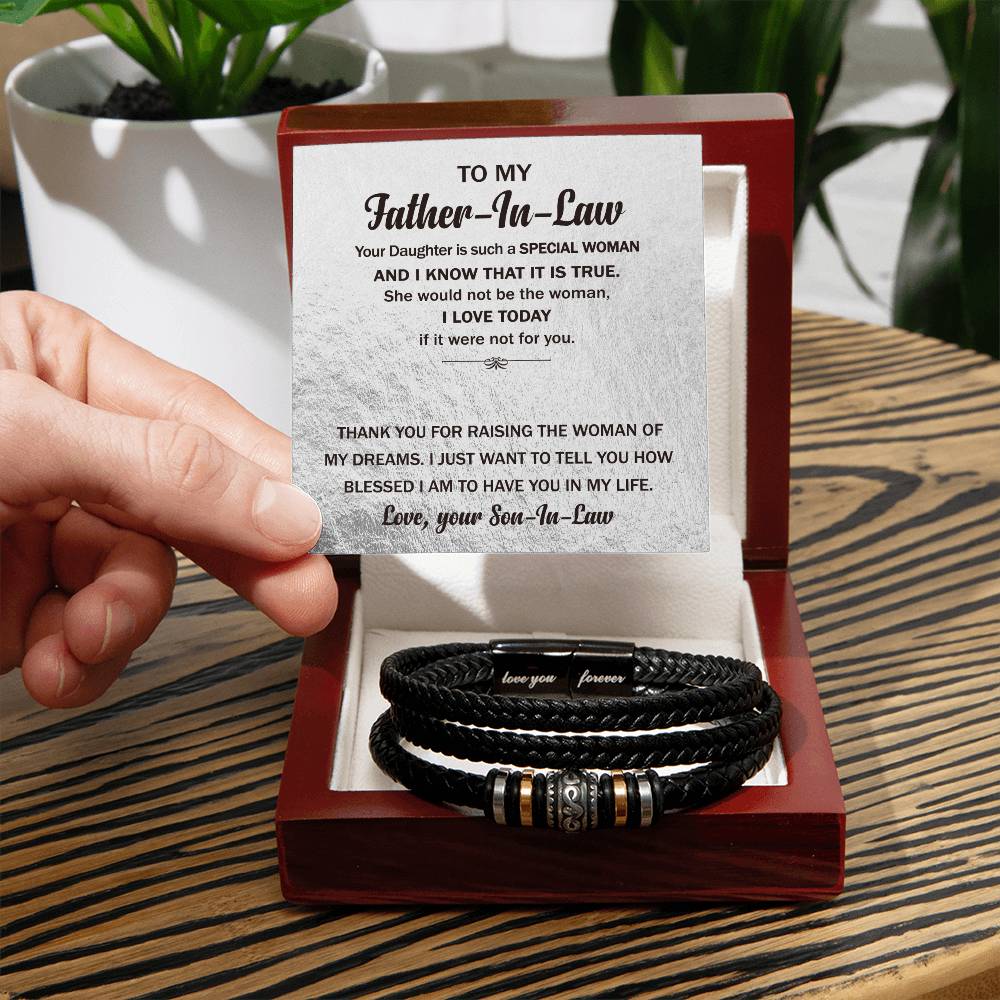 Father In Law - Thank You For Raising Love You Forever Bracelet