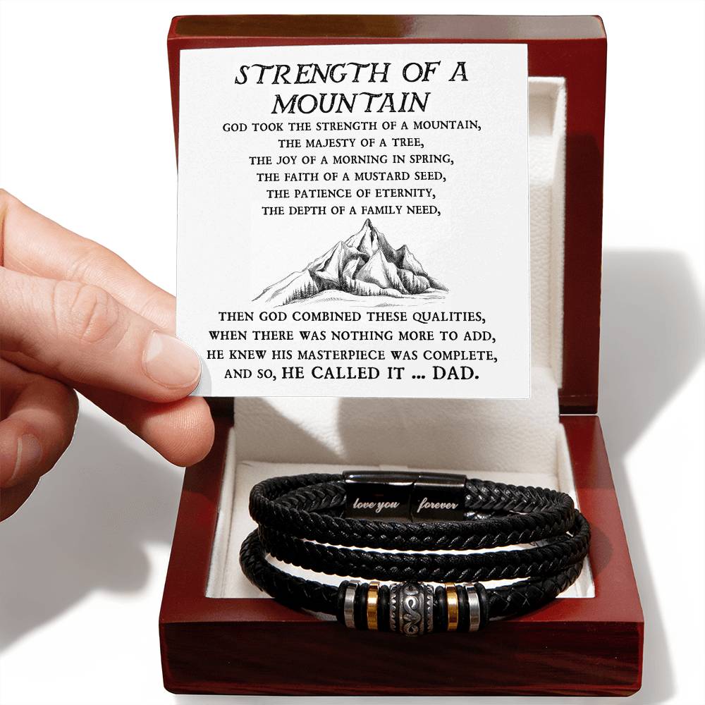 Strength Of A Mountain Love You Forever Bracelet