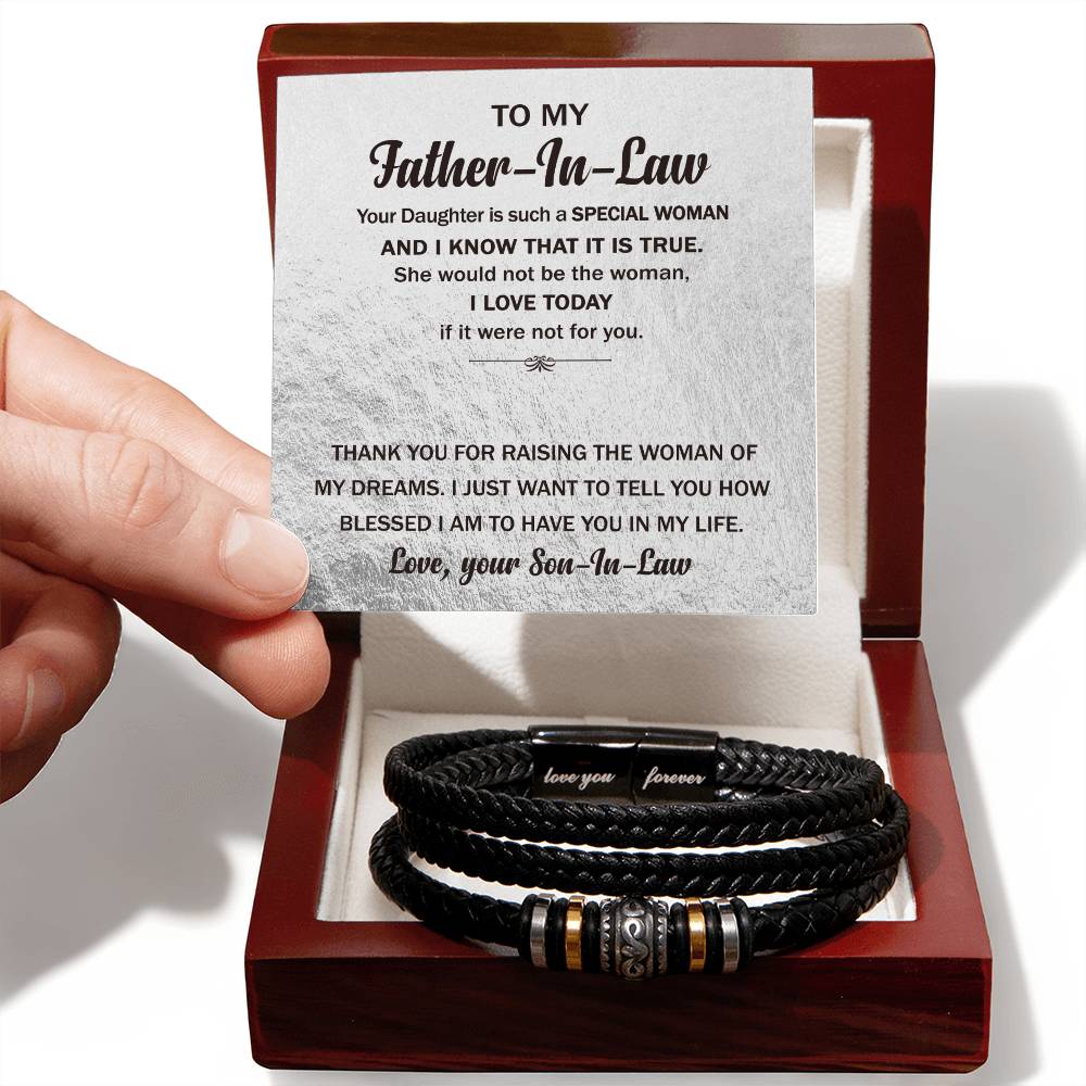 Father In Law - Thank You For Raising Love You Forever Bracelet