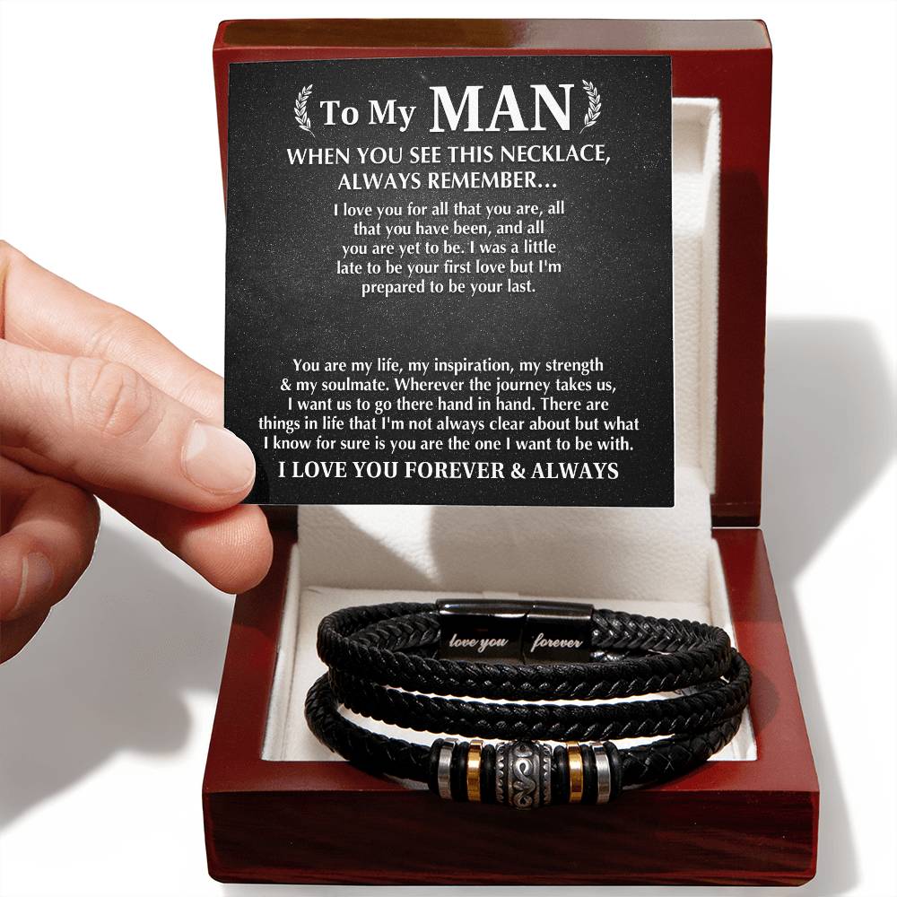 To My Man - Always Remember Love You Forever Bracelet