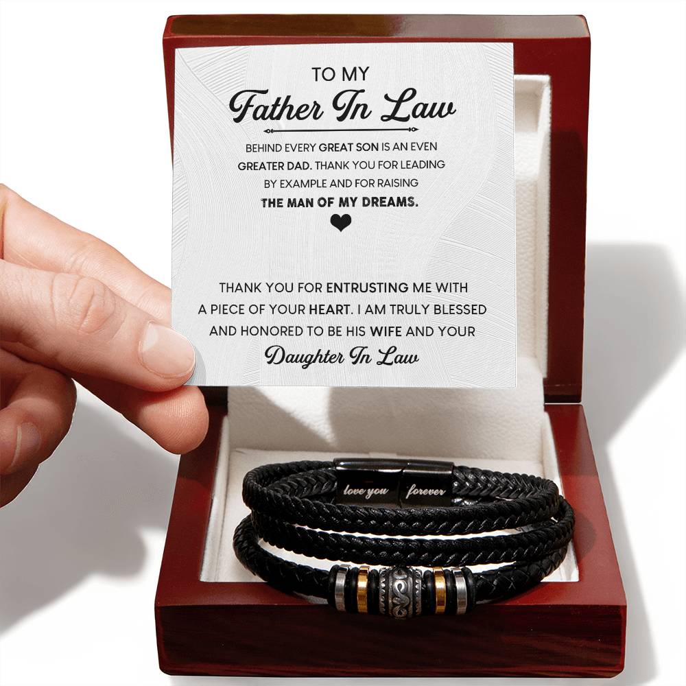 Father In Law - Raising The Man Love You Forever Bracelet