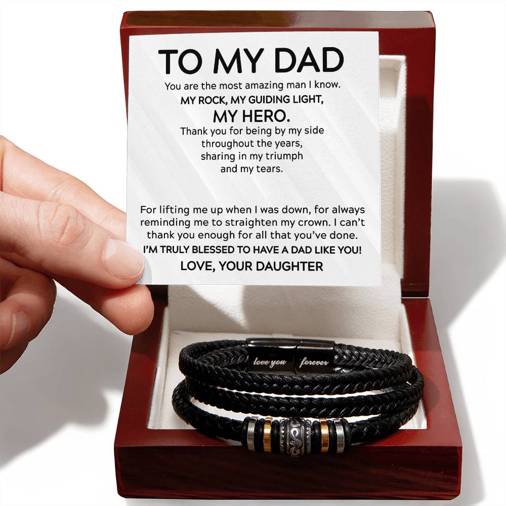 To My Dad - My Guiding Light Love You Forever Bracelet