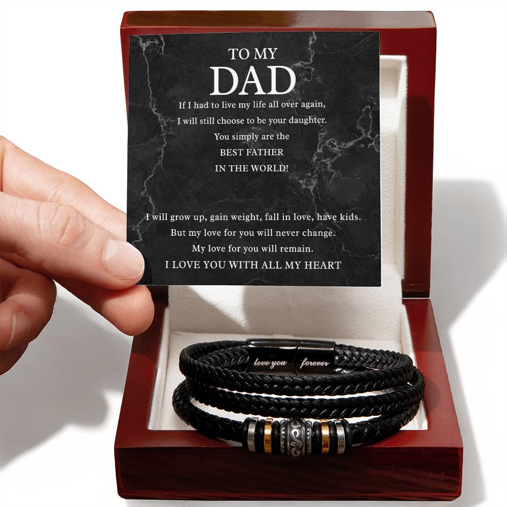 The Best Father In The World Love You Forever Bracelet