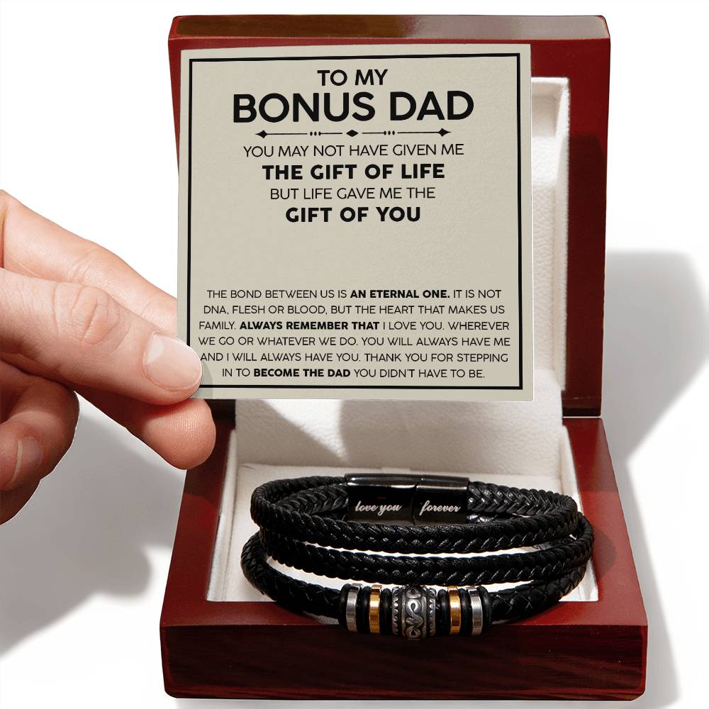 To my Bonus Dad Love You Forever Bracelet