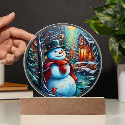 Snowman Is Feeling-Acrylic Circle Acrylic Circle