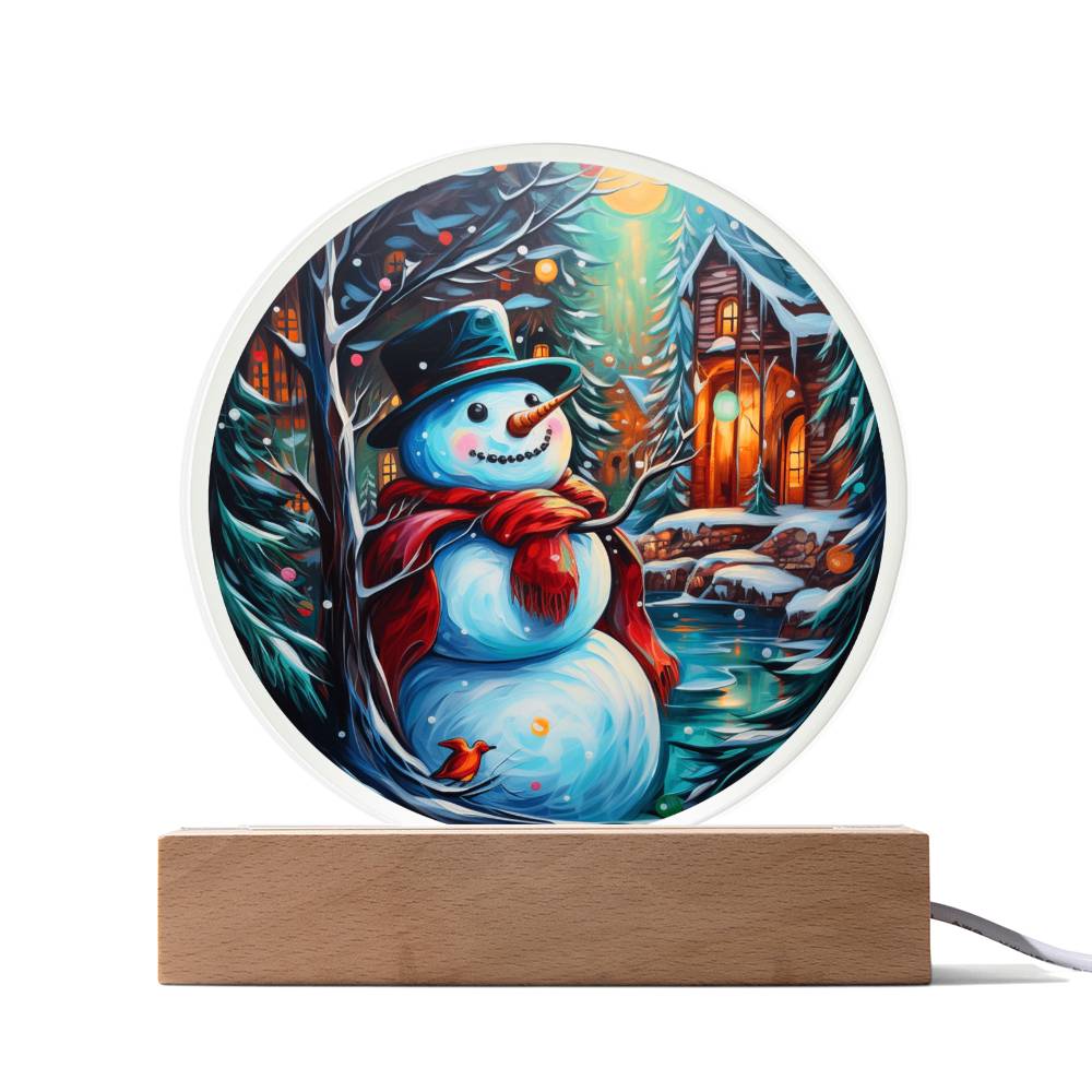 Snowman Is Feeling-Acrylic Circle Acrylic Circle