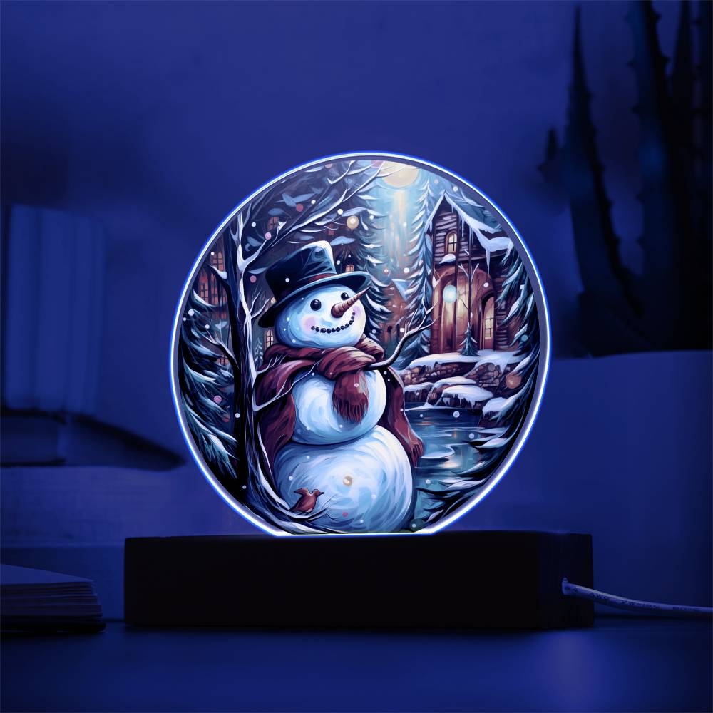 Snowman Is Feeling-Acrylic Circle Acrylic Circle