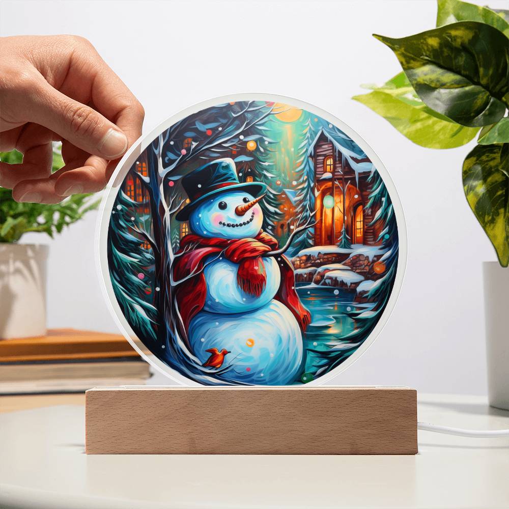 Snowman Is Feeling-Acrylic Circle Acrylic Circle