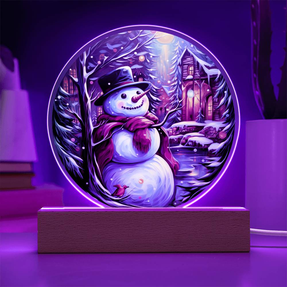 Snowman Is Feeling-Acrylic Circle Acrylic Circle