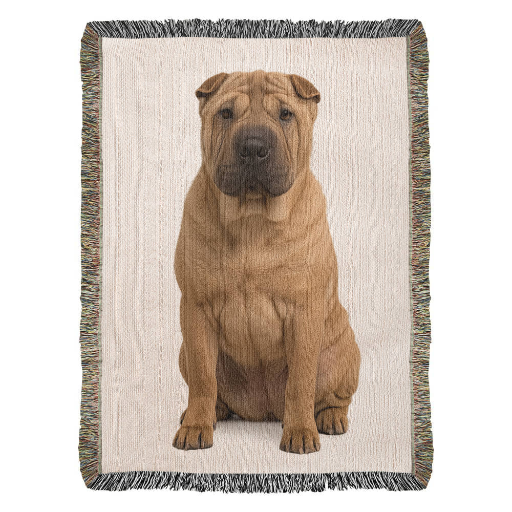 Shar-Pei Dog Lover's Blanket – Unique Woven Throw