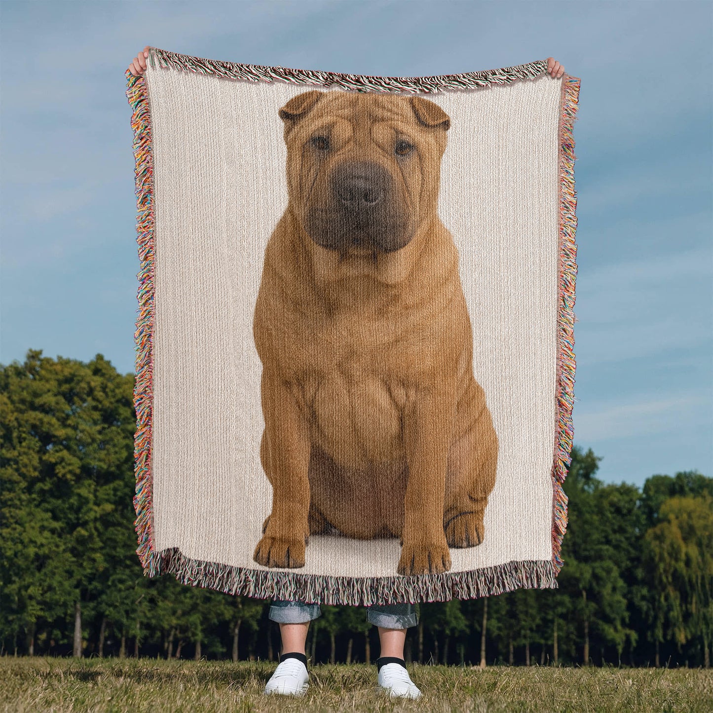 Shar-Pei Dog Lover's Blanket – Unique Woven Throw
