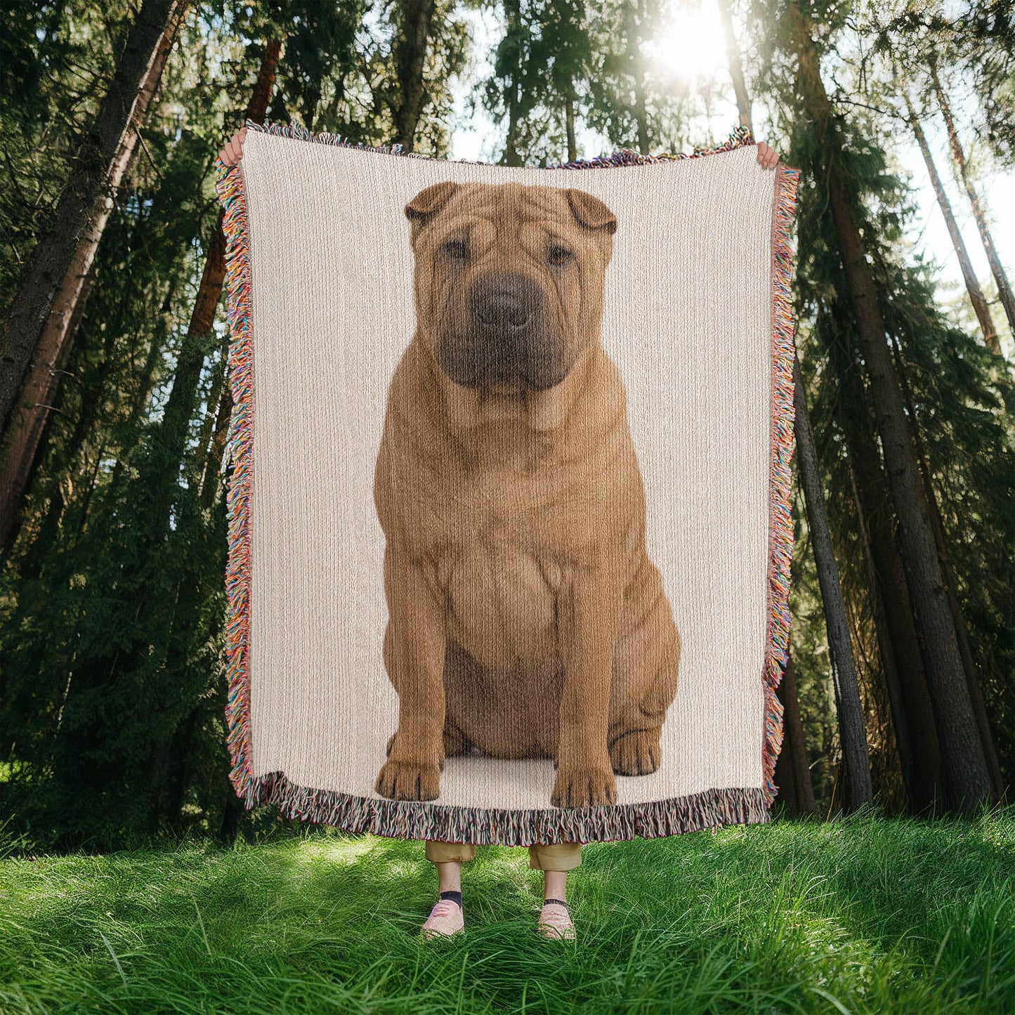 Shar-Pei Dog Lover's Blanket – Unique Woven Throw