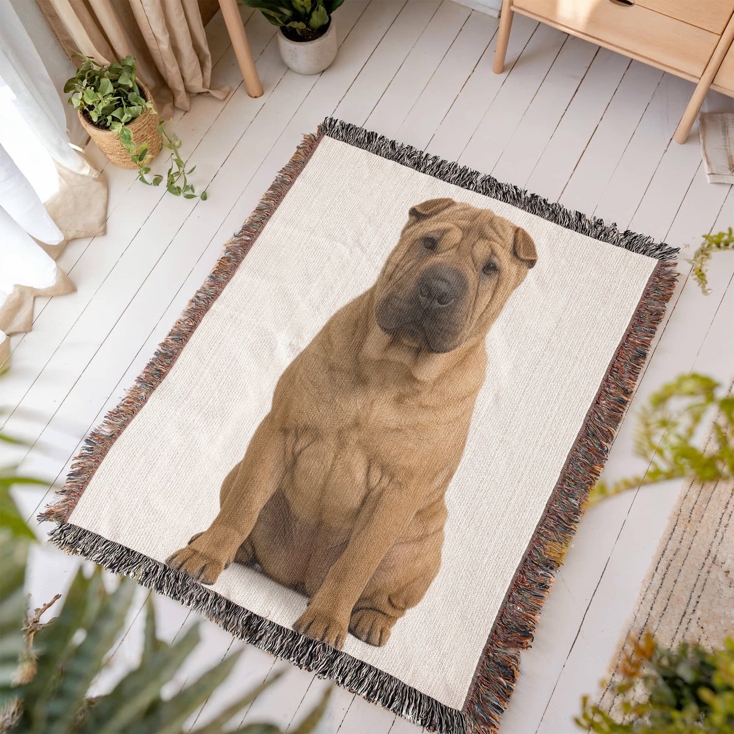 Shar-Pei Dog Lover's Blanket – Unique Woven Throw