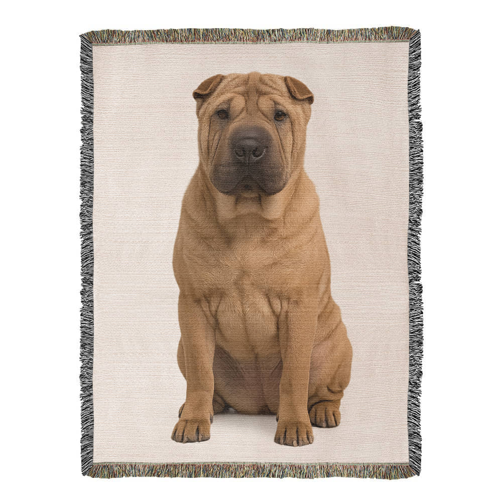 Shar-Pei Dog Lover's Blanket – Unique Woven Throw