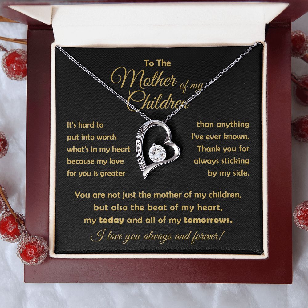 Forever love necklace| to the mother of my children