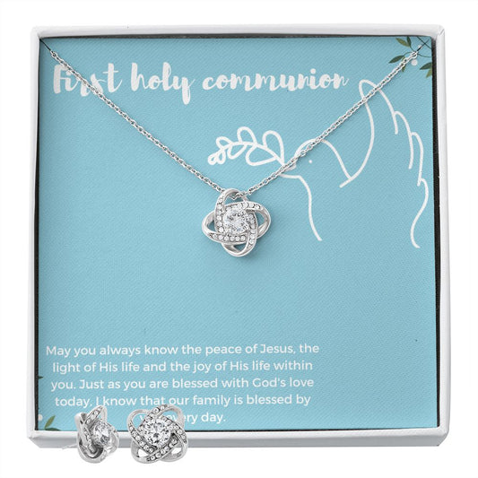 skybluedove newest Love Knot and Earring set|Mom