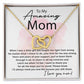 To My Amazing Mom - Thank You For All interlocking hear necklace