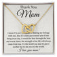 ThankYou Mom - You_re The World interlocking hear necklace