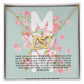 Blue and Pink Floral Spring Mother's Day Card (1000 × 1000 px) interlocking hear necklace