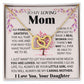 Loving Mom interlocking hear necklace