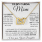 Mom - Forever Grateful interlocking hear necklace