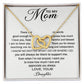 To My Mom - Appreciate You Always interlocking hear necklace