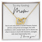 To My Loving Mom interlocking hear necklace
