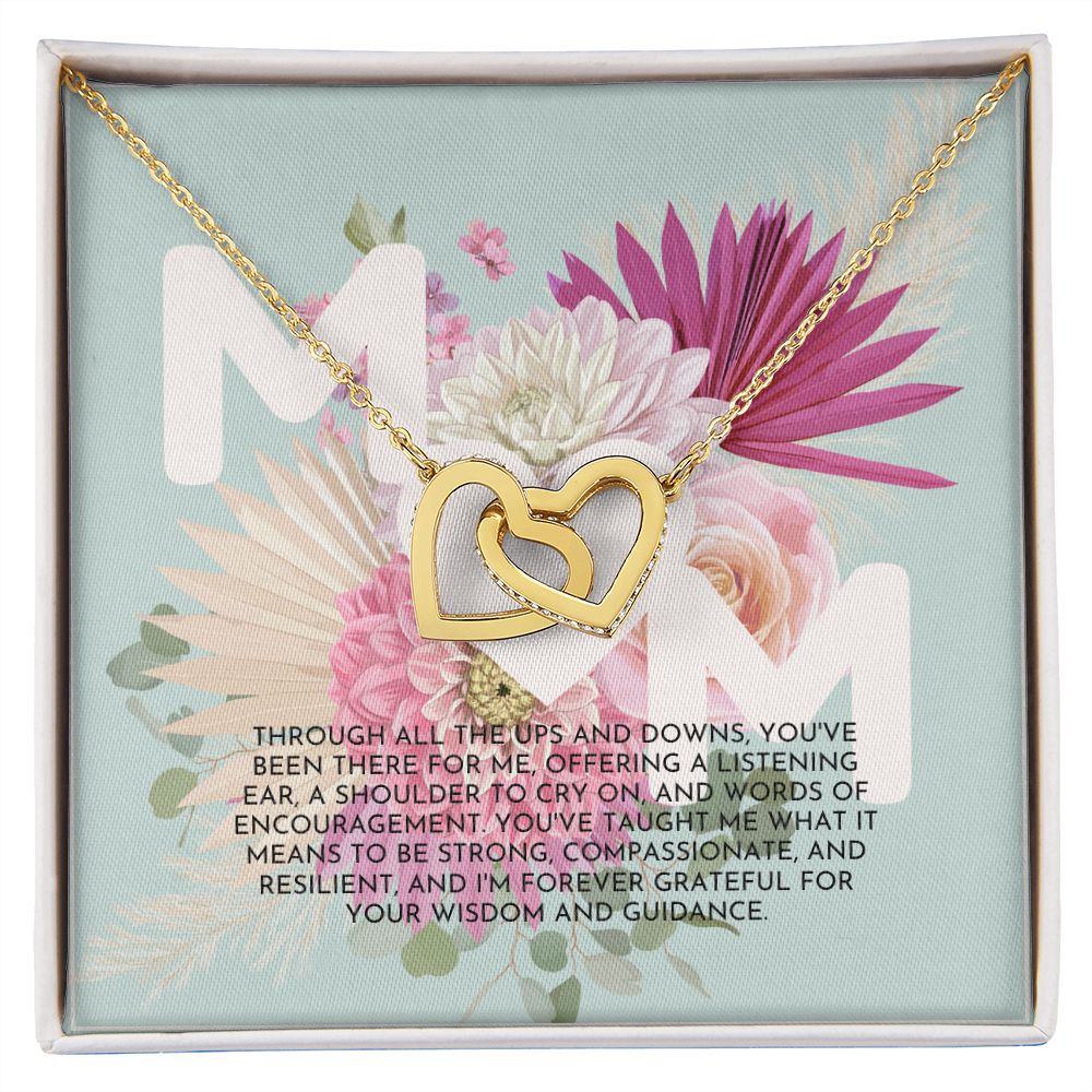 Pastel Floral Bouquet Mother's Day Card (1000 × 1000 px) interlocking hear necklace