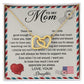 To My Mom - How Much I Love You 2 interlocking hear necklace