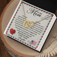 To My Mom - How Much I Love You 2 interlocking hear necklace
