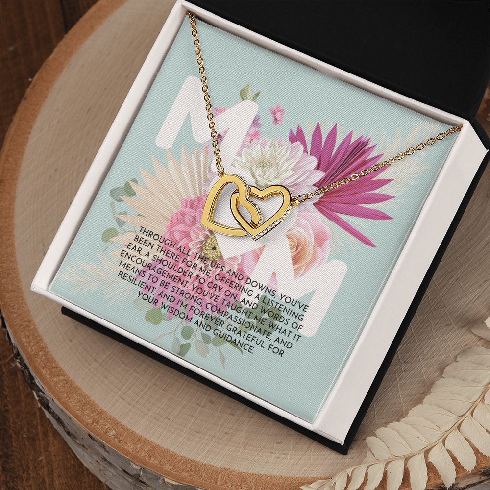 Pastel Floral Bouquet Mother's Day Card (1000 × 1000 px) interlocking hear necklace
