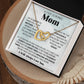 Loving Mom - Lucky To Have You interlocking hear necklace