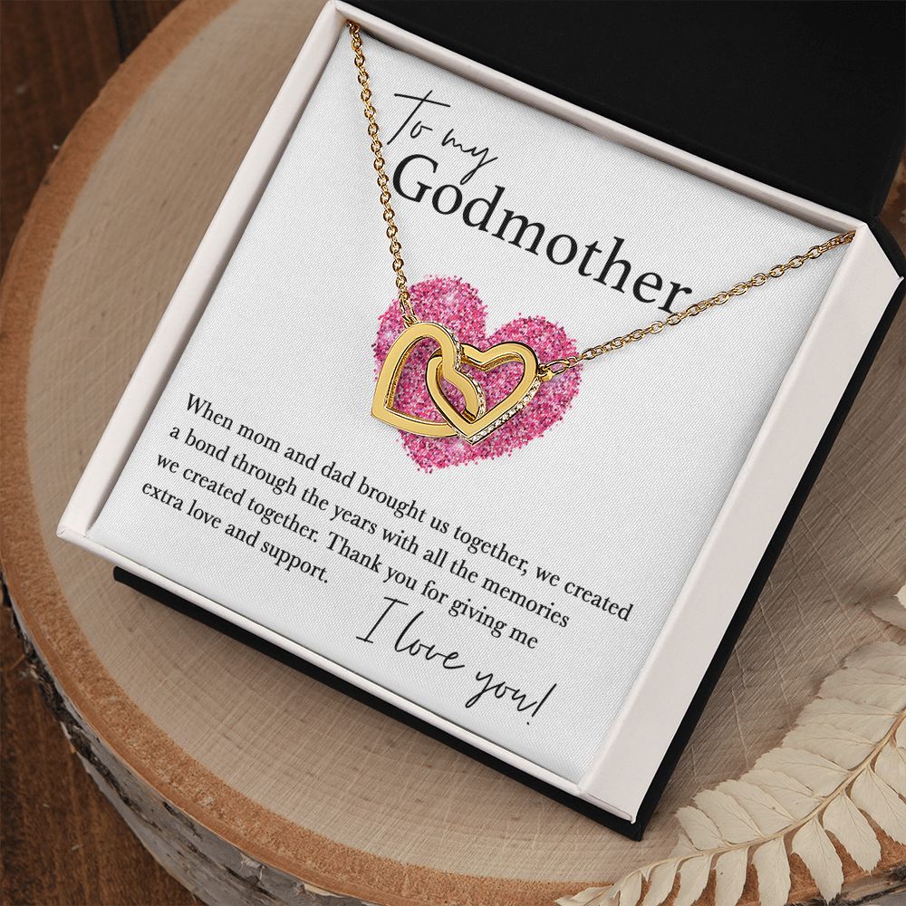 To My Godmother copy interlocking hear necklace